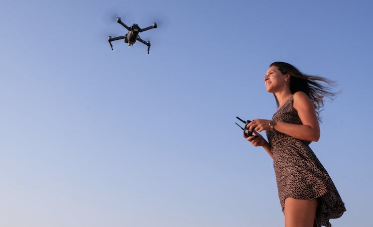 Woman Playing Drone