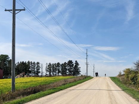 Amish country road landscape