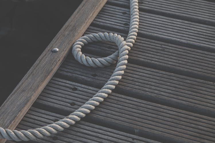 Rope On Wooden Dock