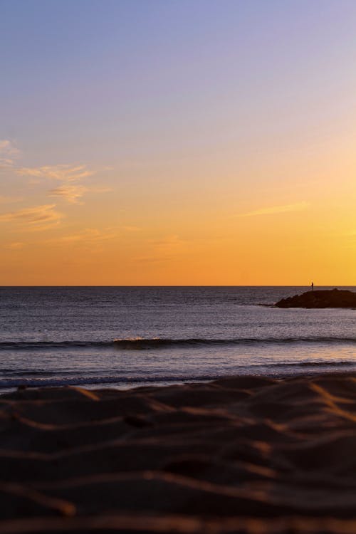 Beach Shore During Sunset