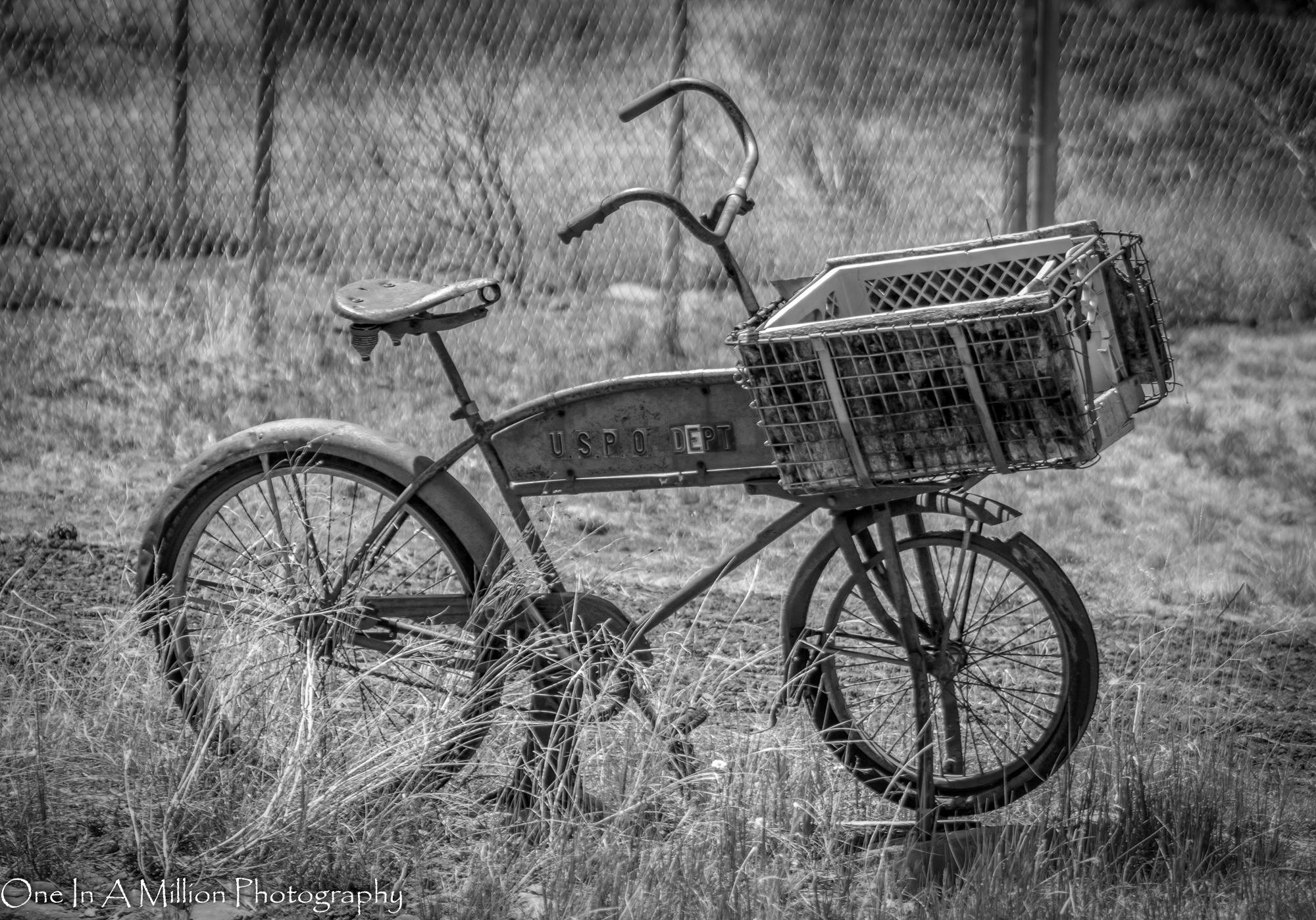 Free stock photo of antique, bike, black and white