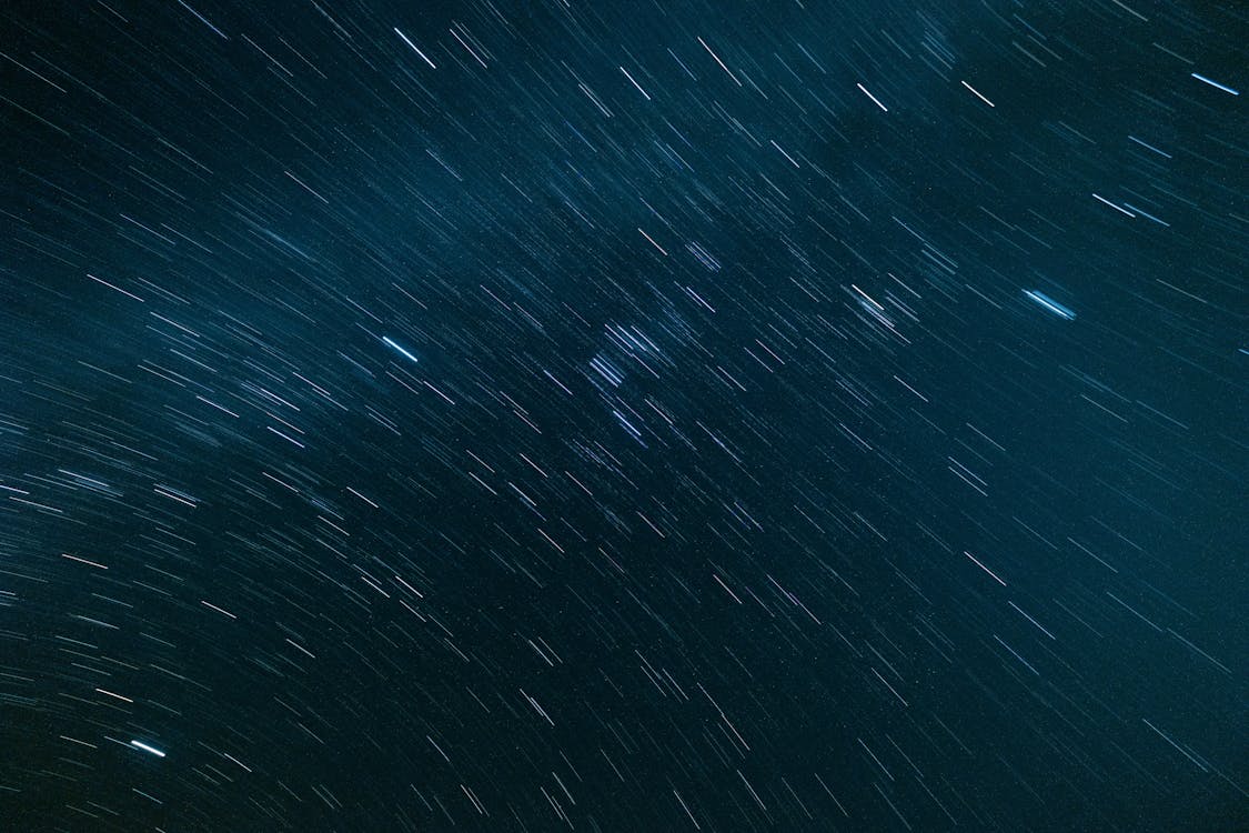 Star Trails on a Night Sky in Long Exposure · Free Stock Photo