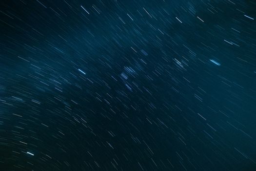 Captivating long exposure of star trails showcasing the dynamic beauty of the night sky.