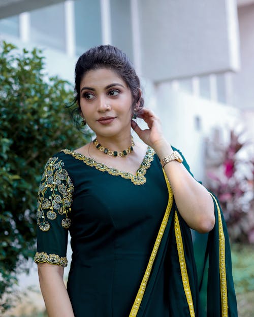 Woman in a Sari Dress