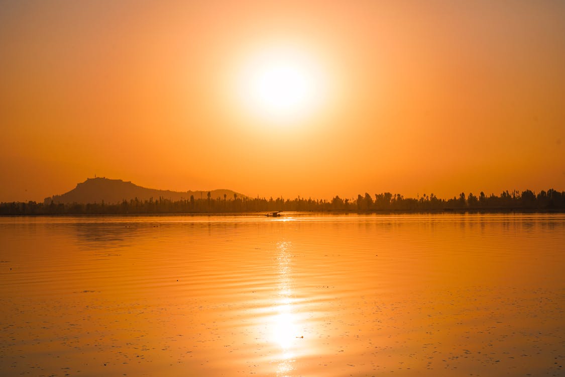 Gratis stockfoto met gebied met water, gouden uur, meer