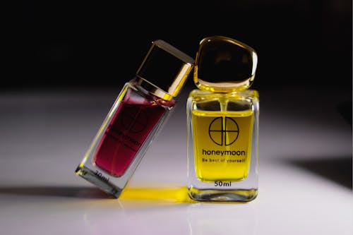 Free Perfume Bottles in Close Up Shot Stock Photo