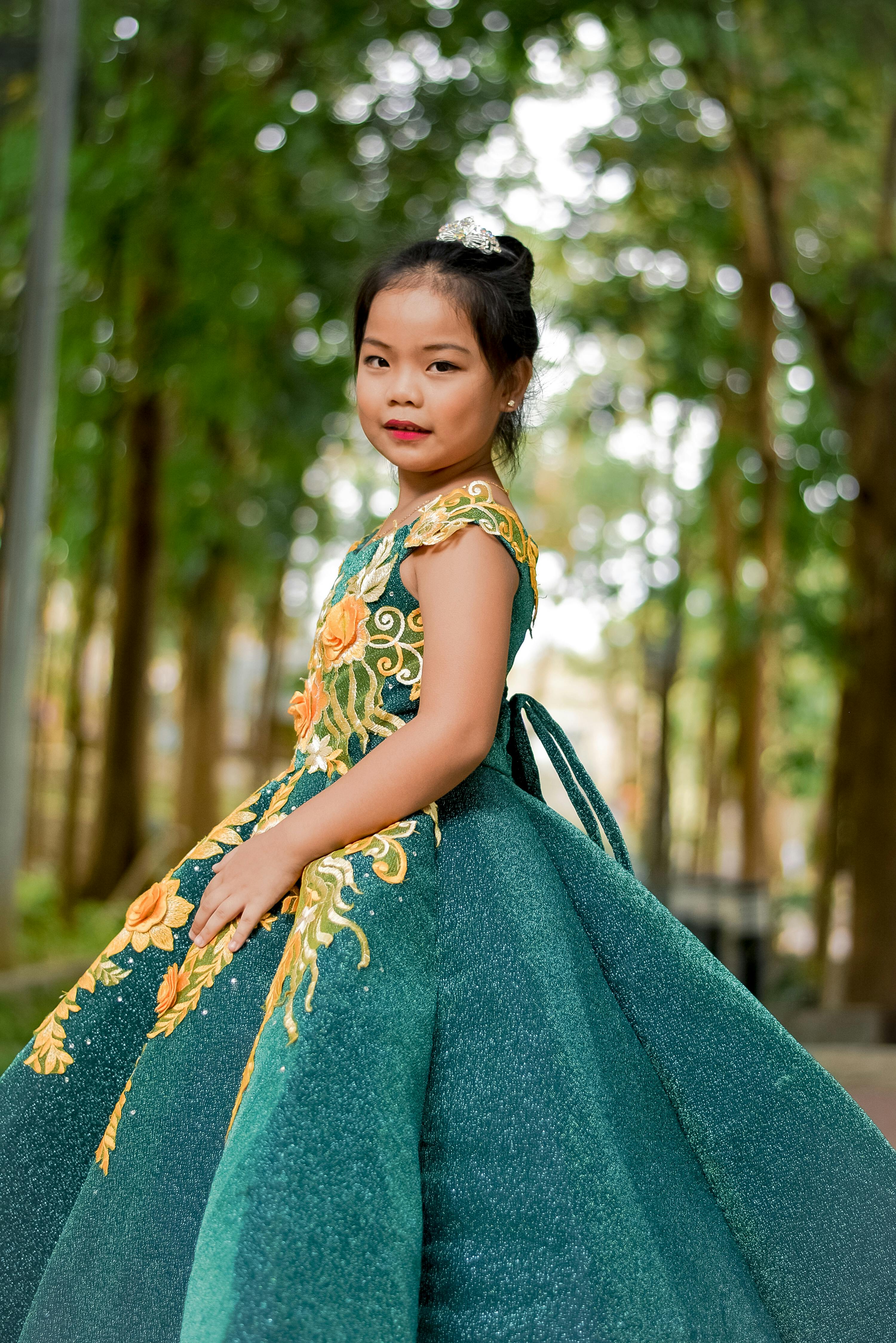 Little girl in on sale gown