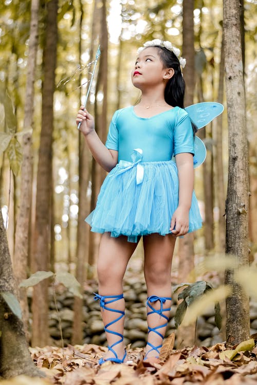 Free Girl in Blue Costume Stock Photo