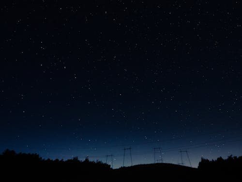 Free Dark Night Sky with Stars Stock Photo