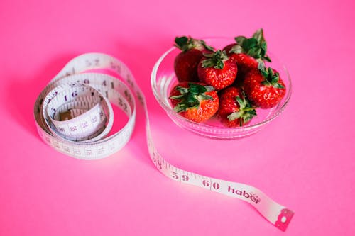 Free Strawberries And Measuring Tape Stock Photo