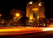 Statesman India Building Photograph at Night