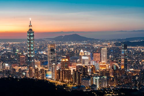 Lanscape of Taipei Tawian at Night