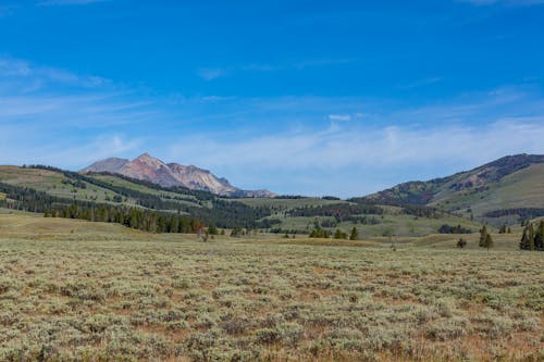 Scenic View of Hills under Blue Sky