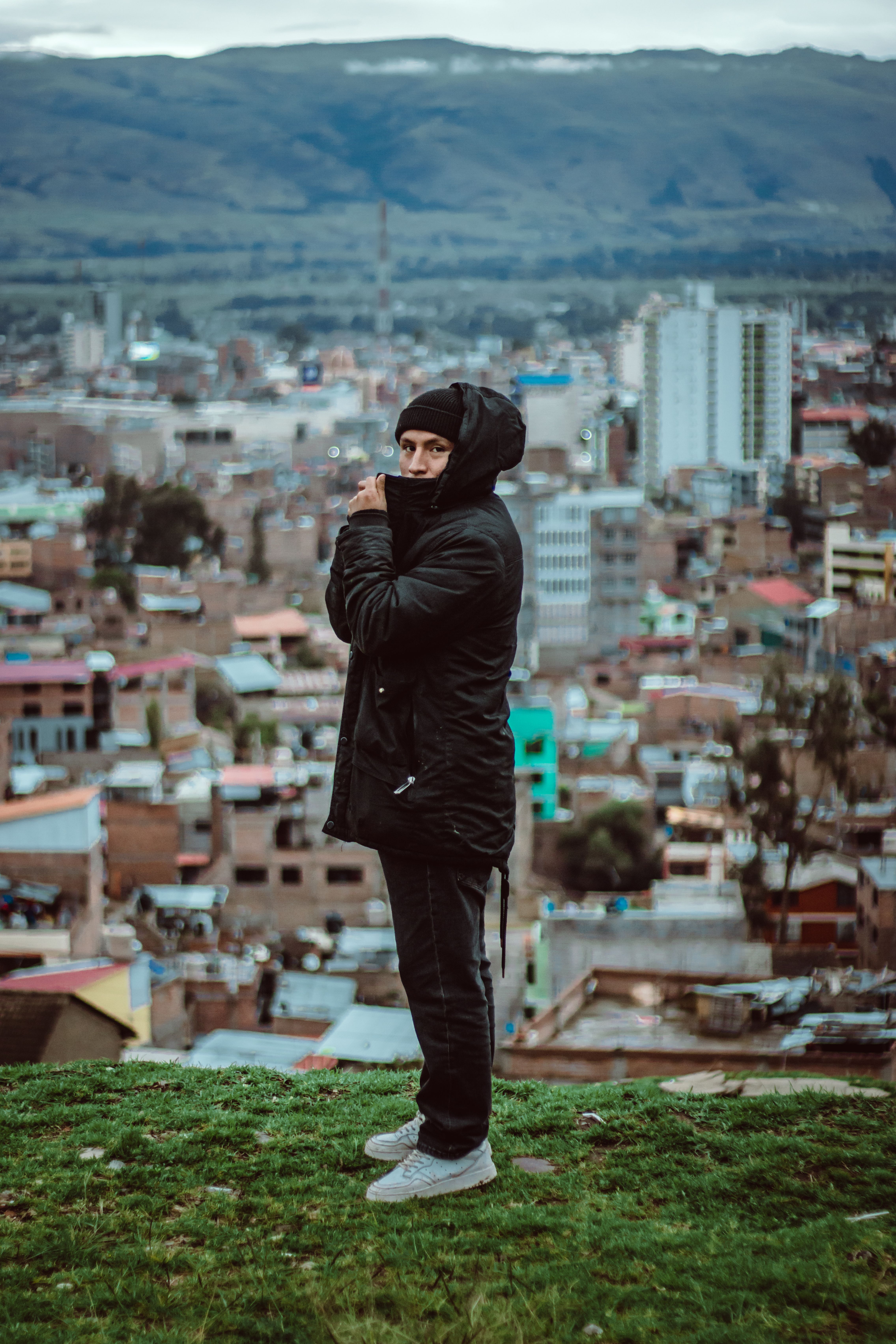 Man in Black Jacket Standing on Grass · Free Stock Photo