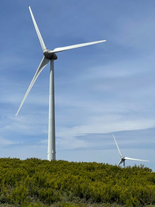 Fotos de stock gratuitas de aerogenerador, cielo azul, energía alternativa