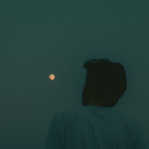 Man Looking at the Moon