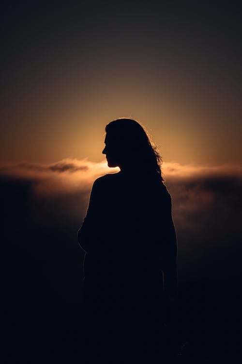 Free Silhouette of a Woman Stock Photo