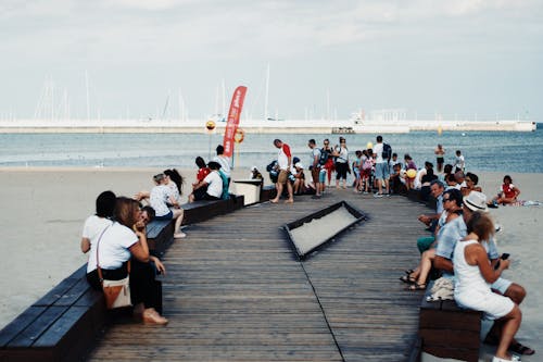 Free stock photo of crowd, people, sea