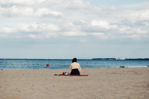 Free stock photo of beach, person, sea