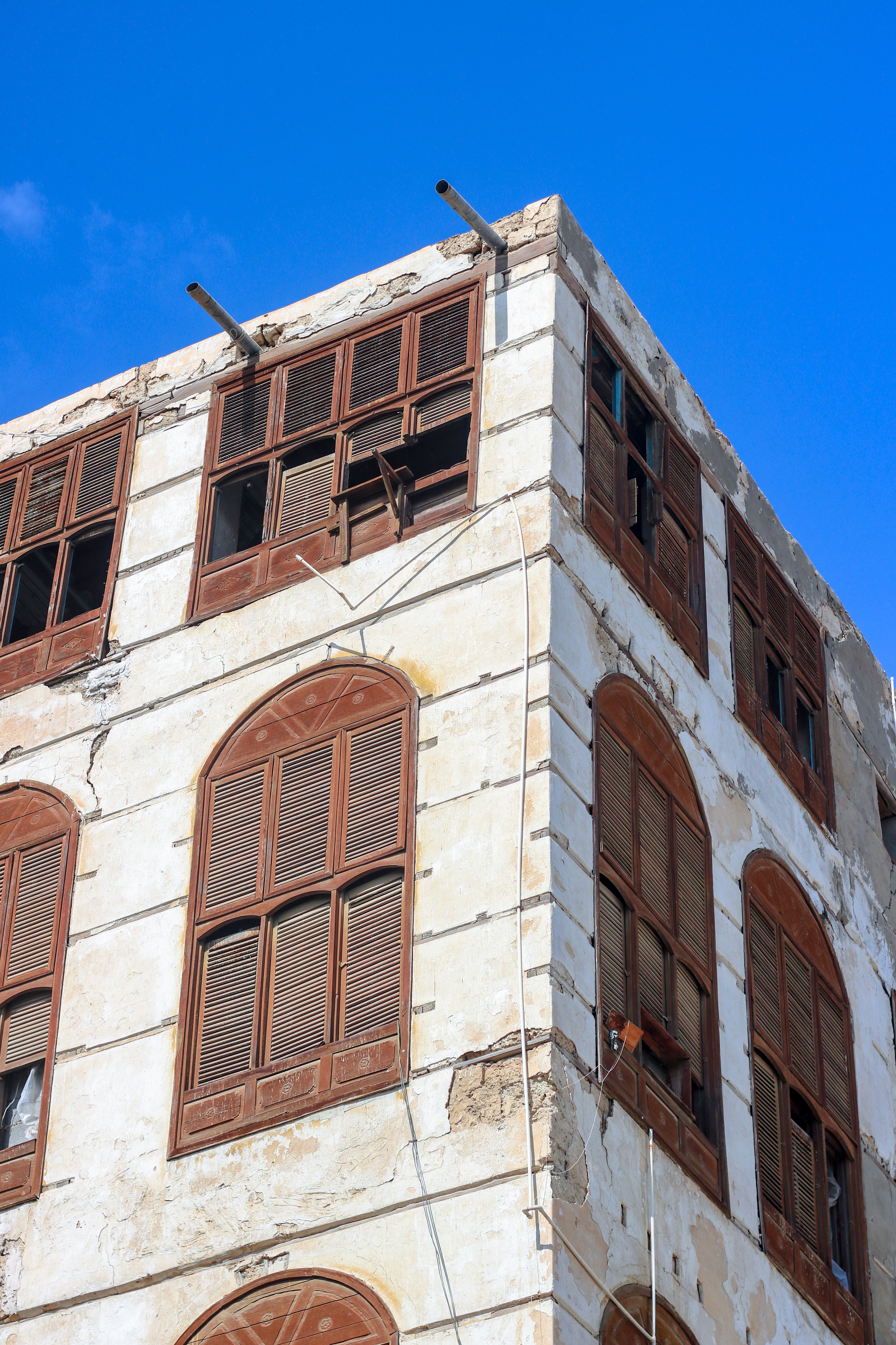 An abandoned building under the blue sky, Eritrea
