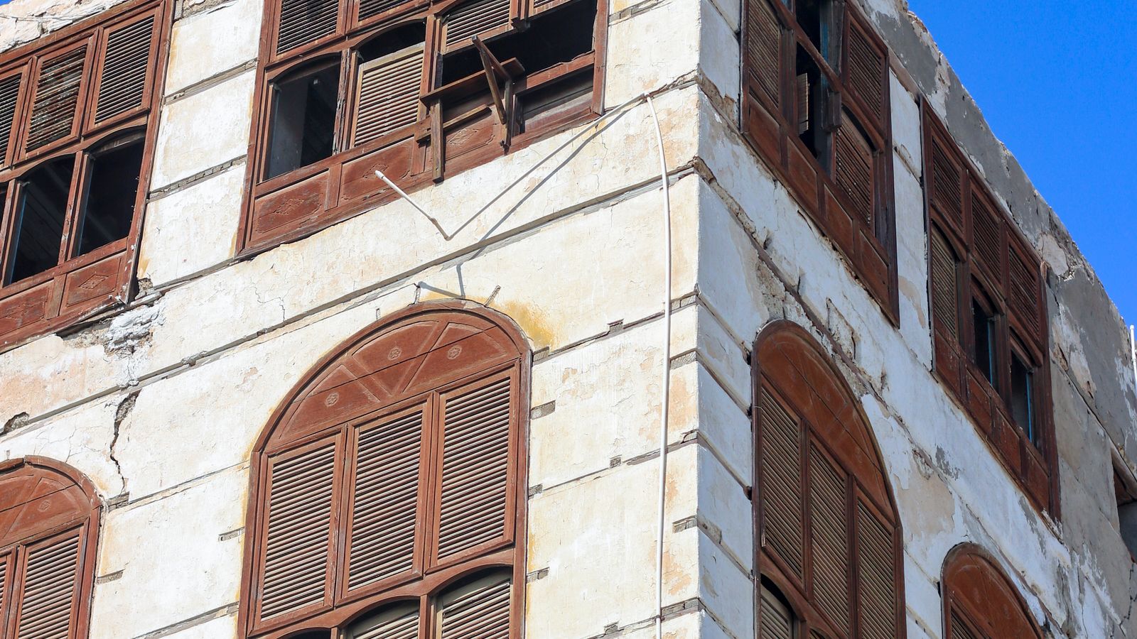 An abandoned building under the blue sky, Eritrea