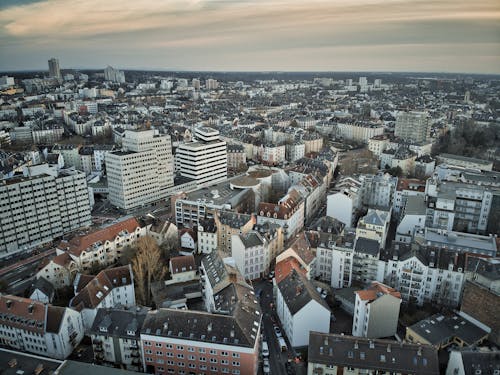 Aerial View of City Buildings