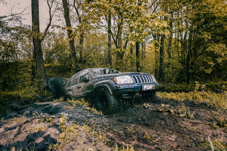 4x4 Vehicle Driving On Dirt