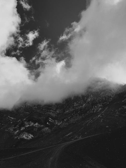 Fog above Mountains in Nature Landscape