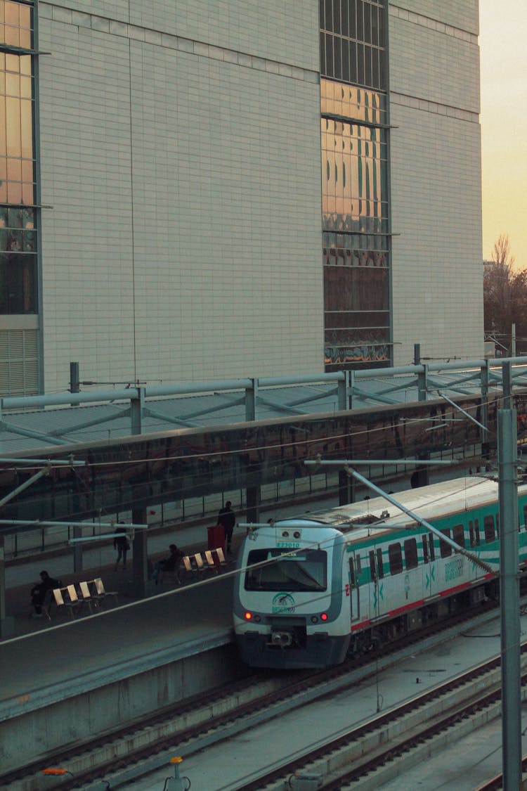 Train At Railway Station