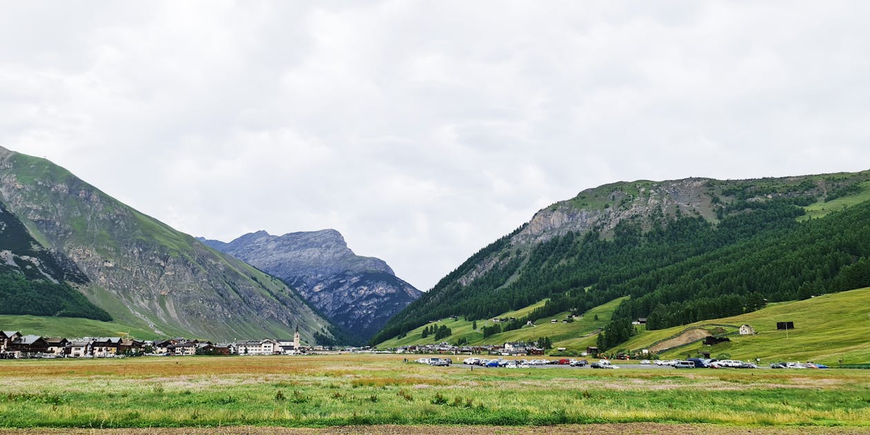 Hills and green forests among the mountains landscape , beautiful nature background