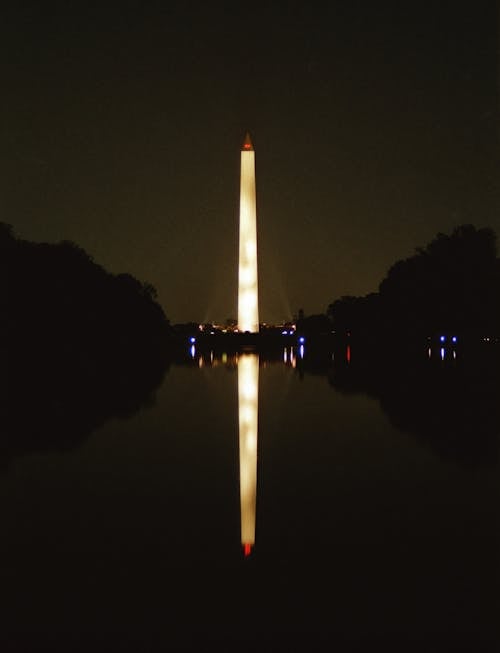 
The Washington Monument Illuminated at Night