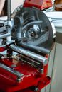 Red and Silver Industrial Machine