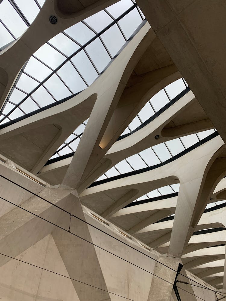 Geometric Shape Roofing Of The Saint Exupery Airport In France