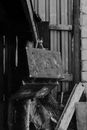 Grayscale Photo of Metal Container