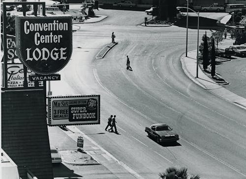 Free Convention Center Lodge, Las Vegas, 1980 Stock Photo