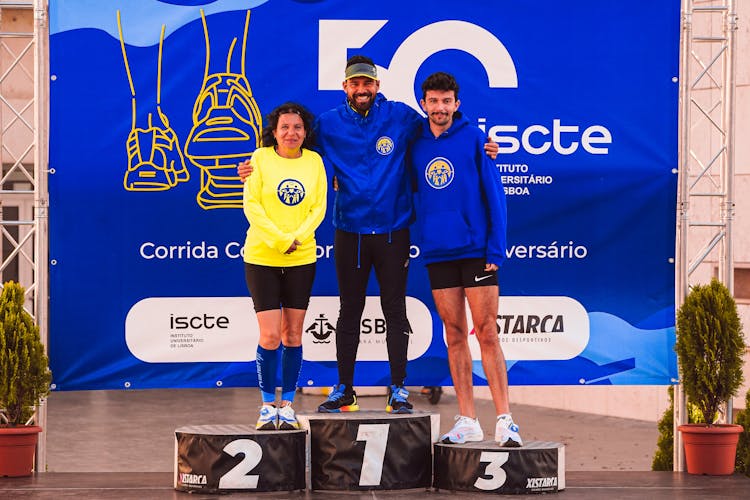 A People Standing On A Podium