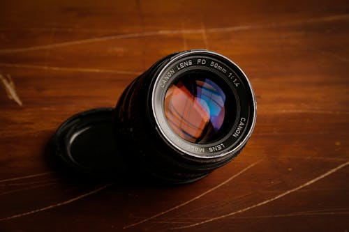 Camera Lens in Close-up Shot