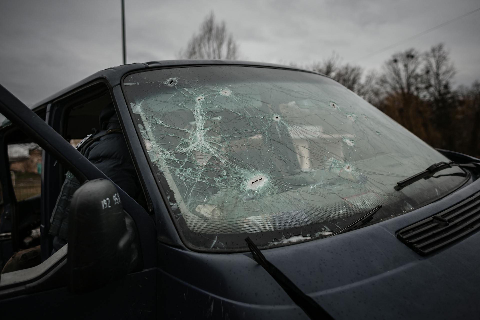 Broken Windshield of a Car