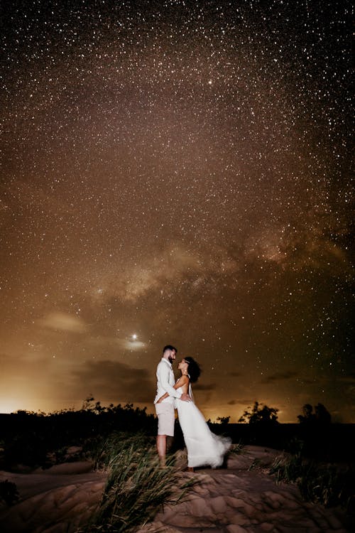 A Couple Under Starry Sky