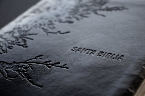 Free Close-up Photo of a Bible with Leather Covering Stock Photo