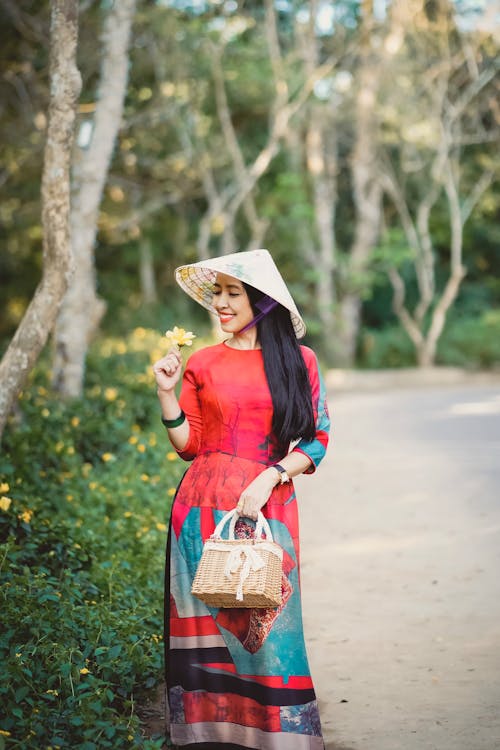 Portrait Of an Asian Woman Wearing Traditional Clothing