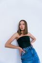 Woman in tube top