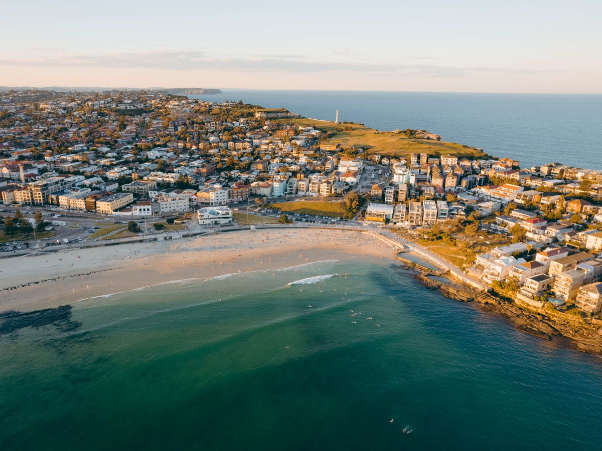Aerial view of Bondi Beach