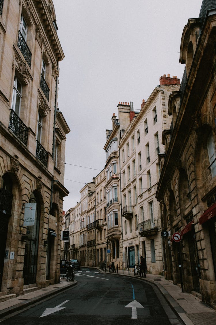 Empty Road Between Buildings