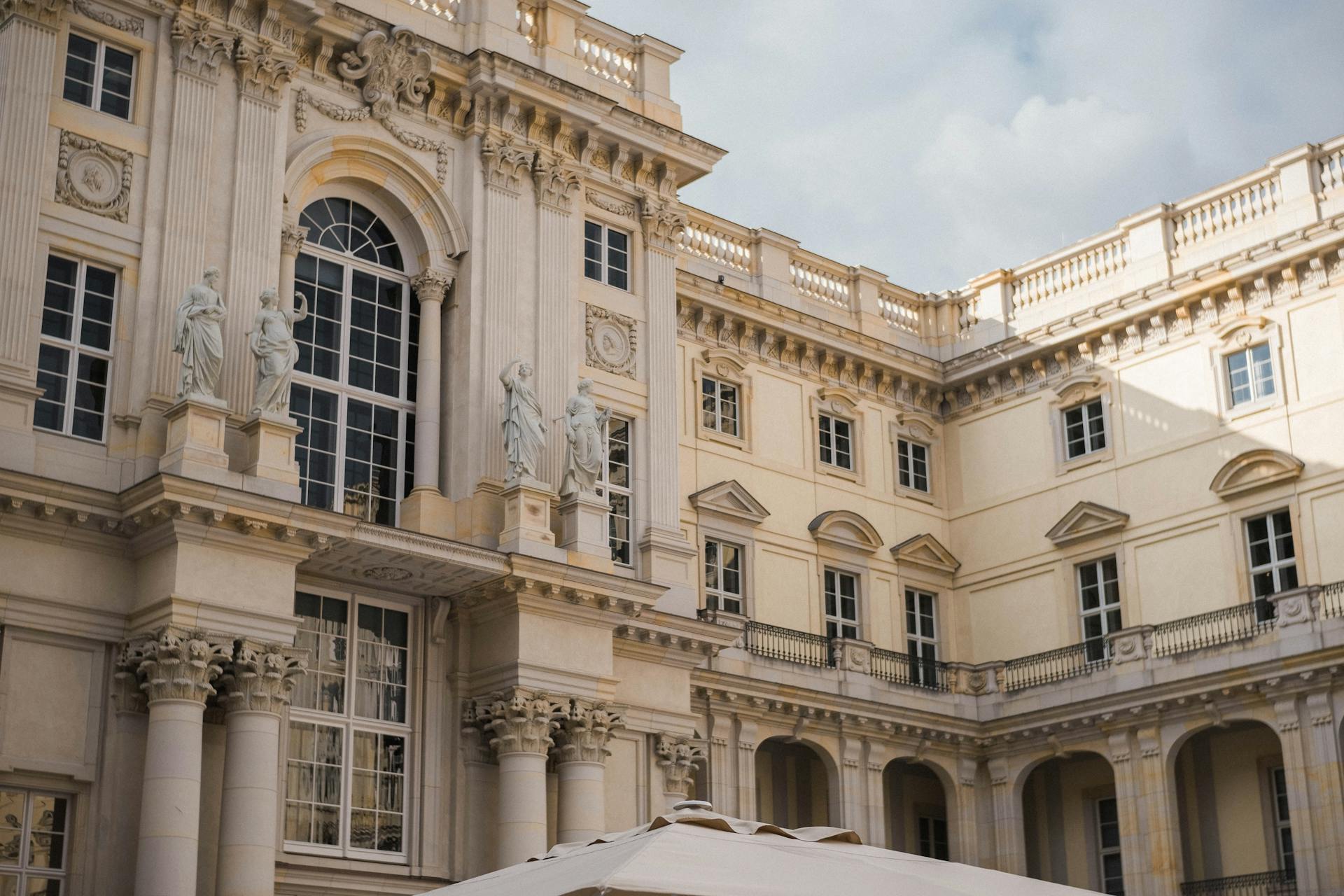 Stunning detail of Berlin building showcasing Renaissance Revival architecture.