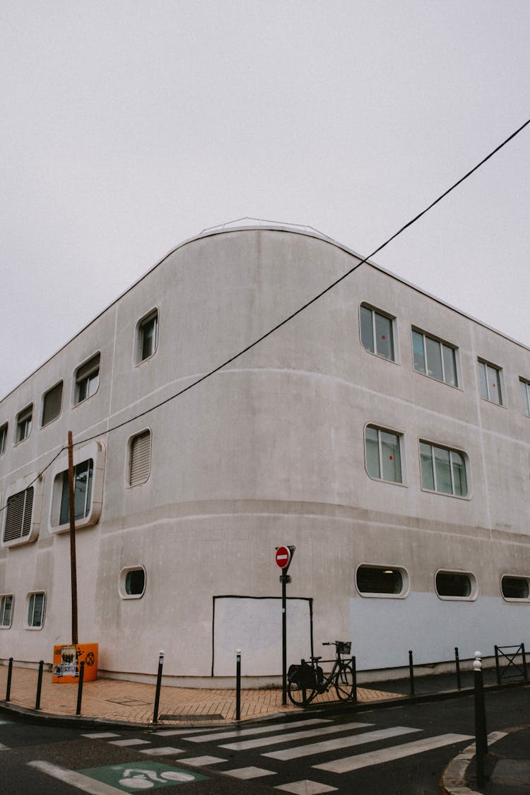 Rounded Corner Of Bauhaus Style Building