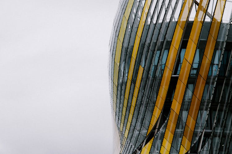 Low Angle Shot Of Cite Du Vin Museum In Bordeaux France