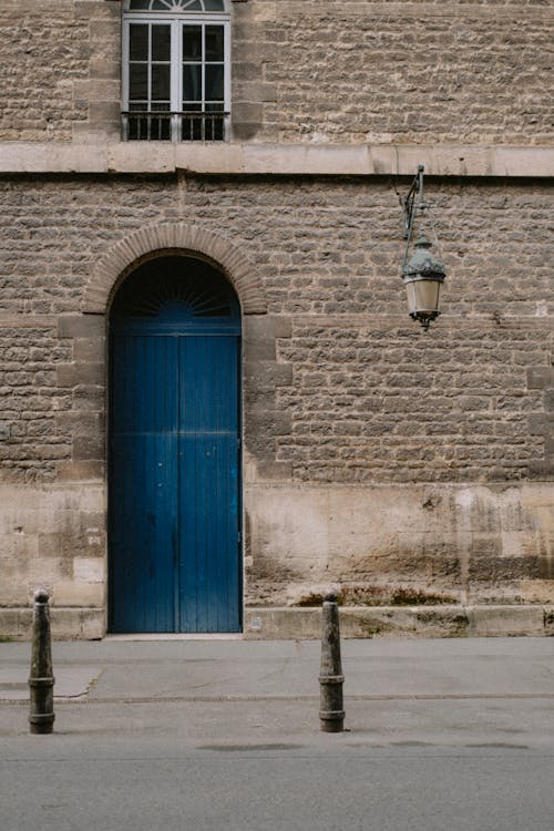 Blue Door in a Building
