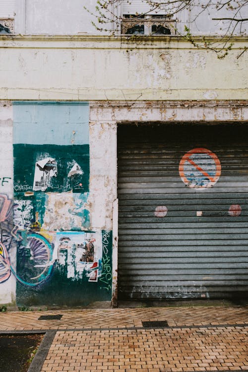 Abandoned Building with Roll Up Door