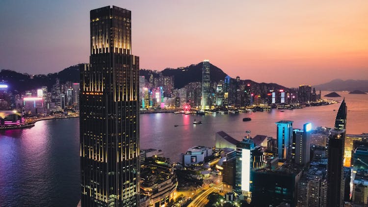 Hong Kong At Dusk